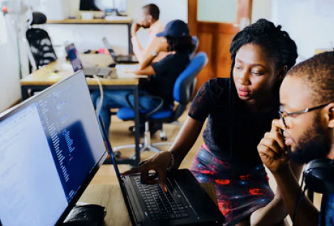 people working on computers